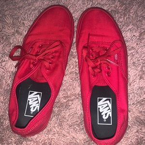 Red Vans Size 9 Women .